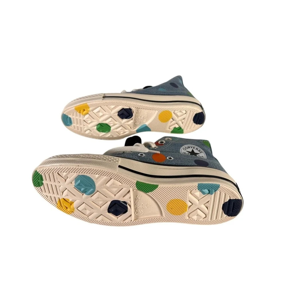 Converse Chuck 70 Hi Golf Wang Denim Polka Dot Men 3.5 Women 5.5 New 170011C - Picture 4 of 9